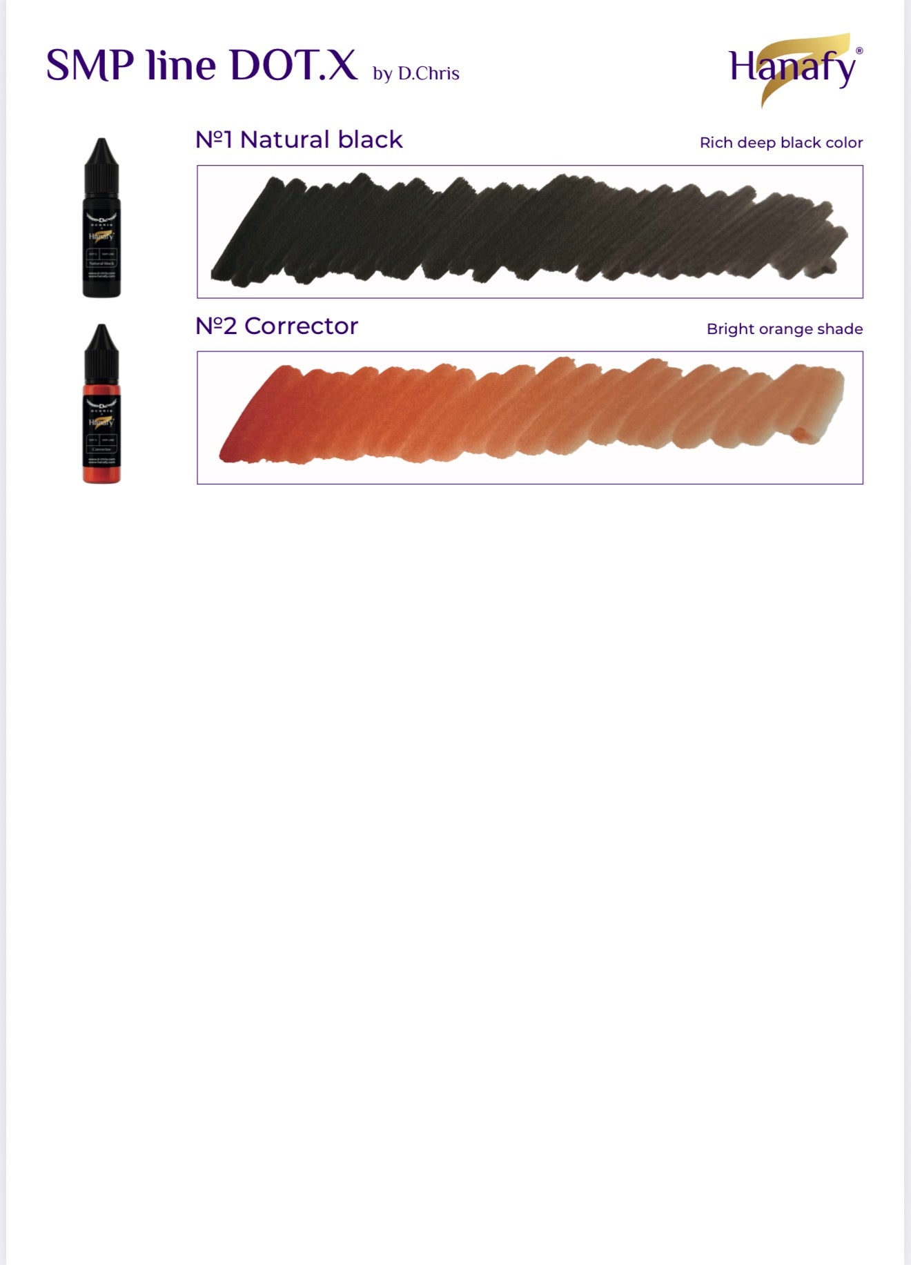 Pigment for SMP DOT.X by D.Chris №1 Natural Black, 18 ml